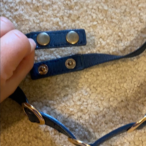 Navy Blue Snap Belt - Picture 3 of 4